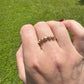 DRIP JEWELRY RINGS 5 beads- faceted and criss cross / Small size 4-8 Gold Filled Fidget Rings