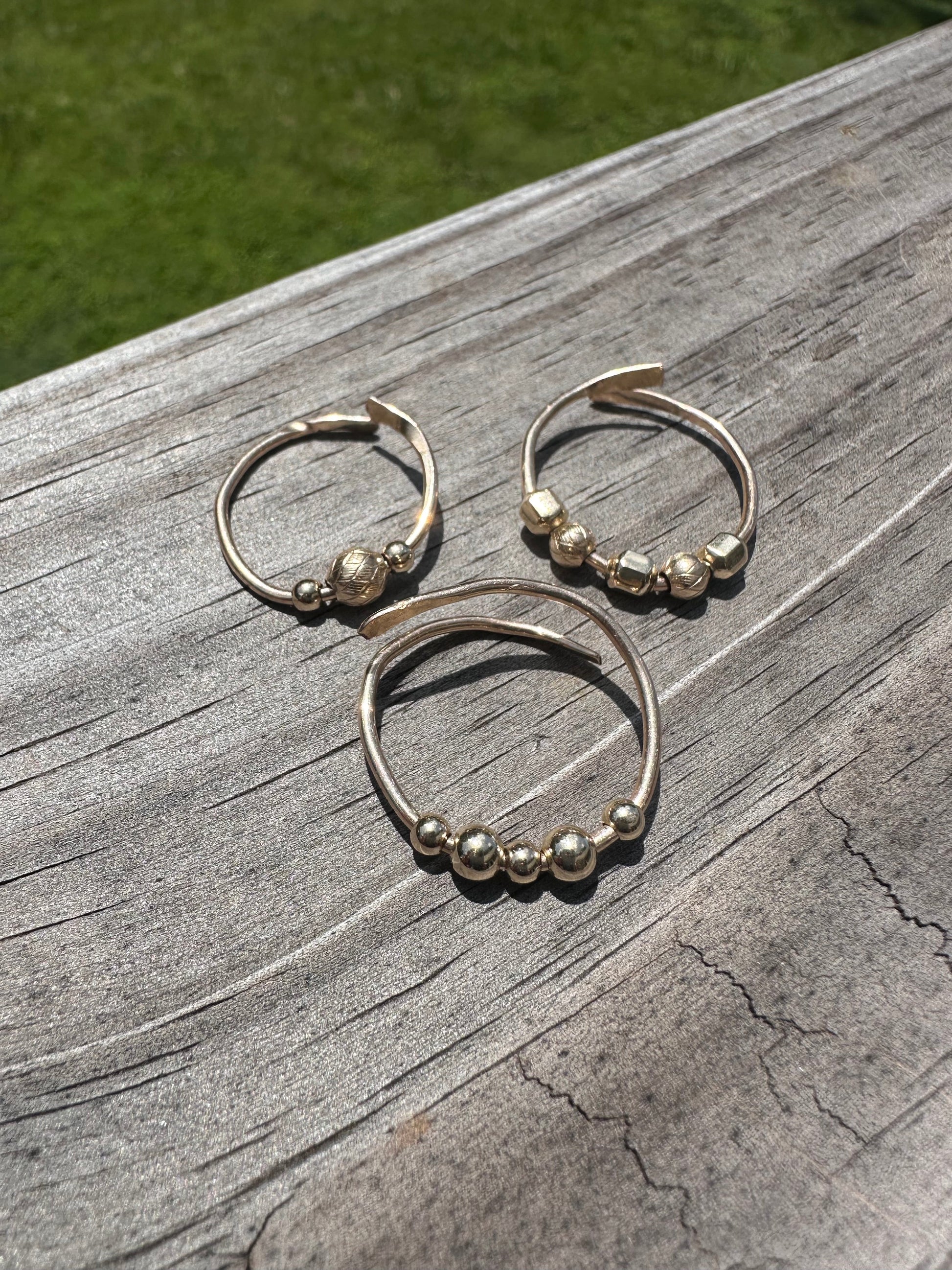 DRIP JEWELRY RINGS Gold Filled Fidget Rings