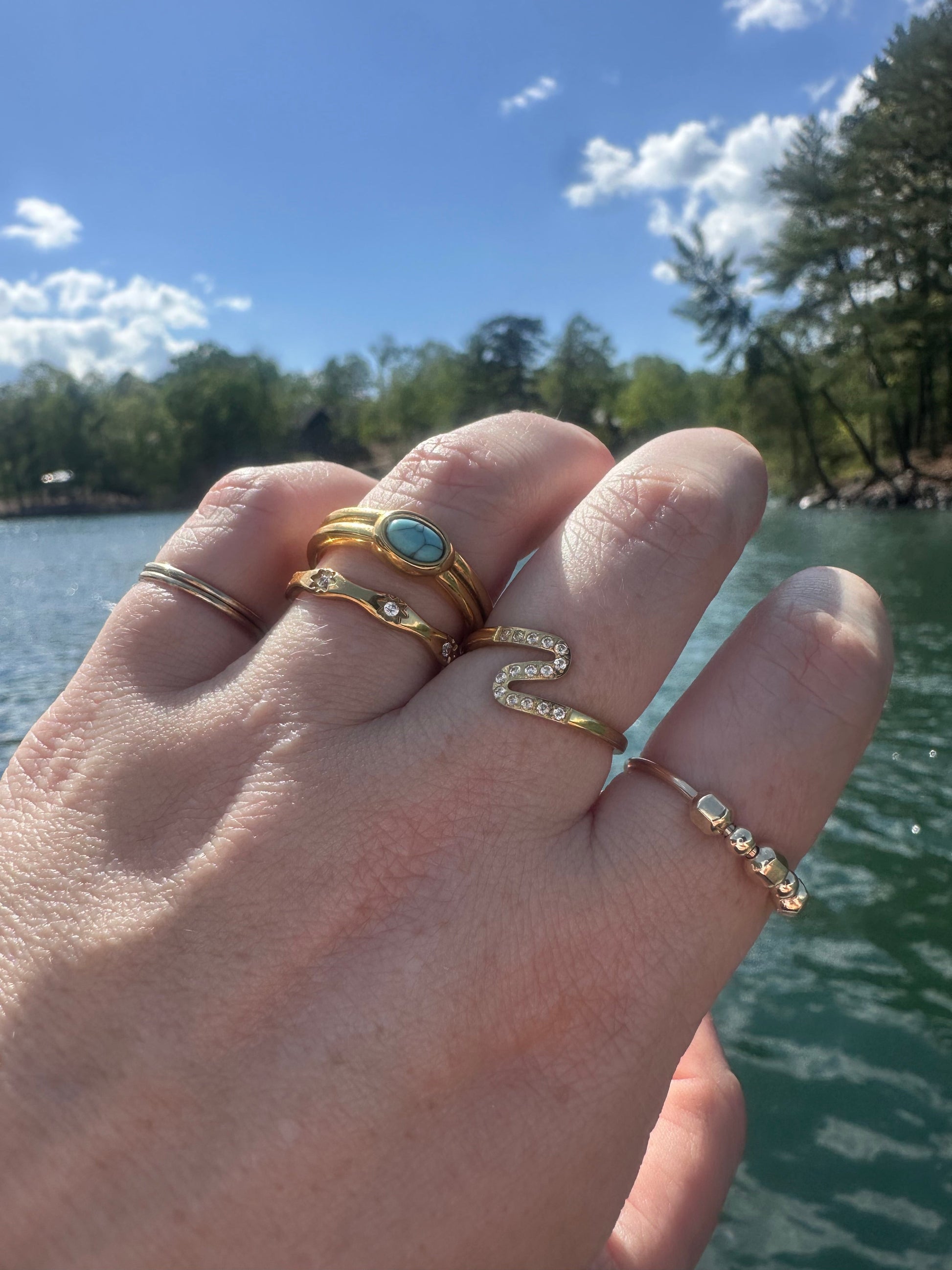 DRIP JEWELRY RINGS Gold Filled Fidget Rings