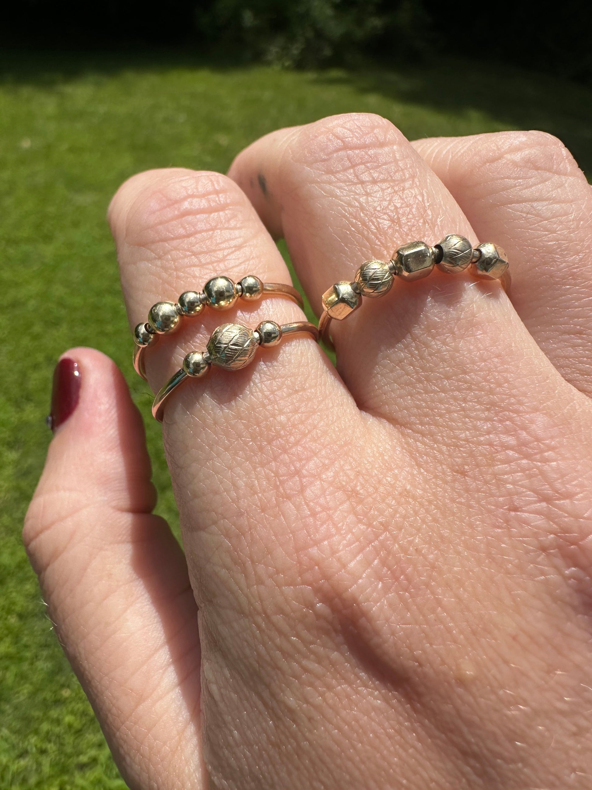 DRIP JEWELRY RINGS Gold Filled Fidget Rings