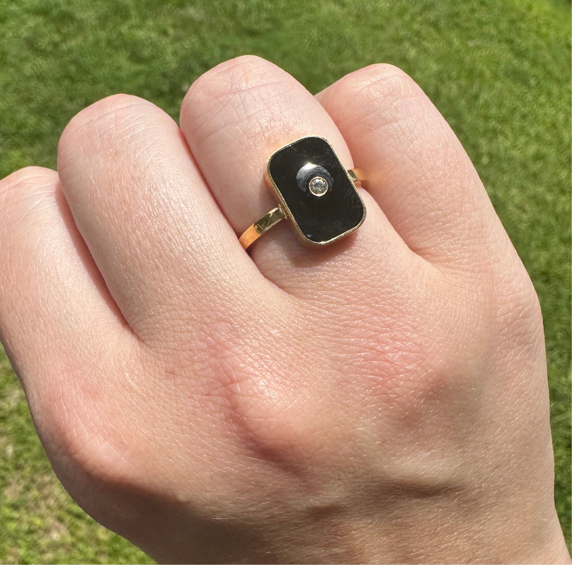 DRIP JEWELRY RINGS Onyx Ring (size 5-8)