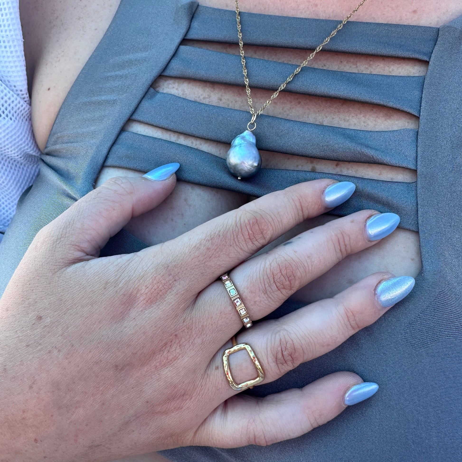 DRIP JEWELRY Rings Open Square Ring