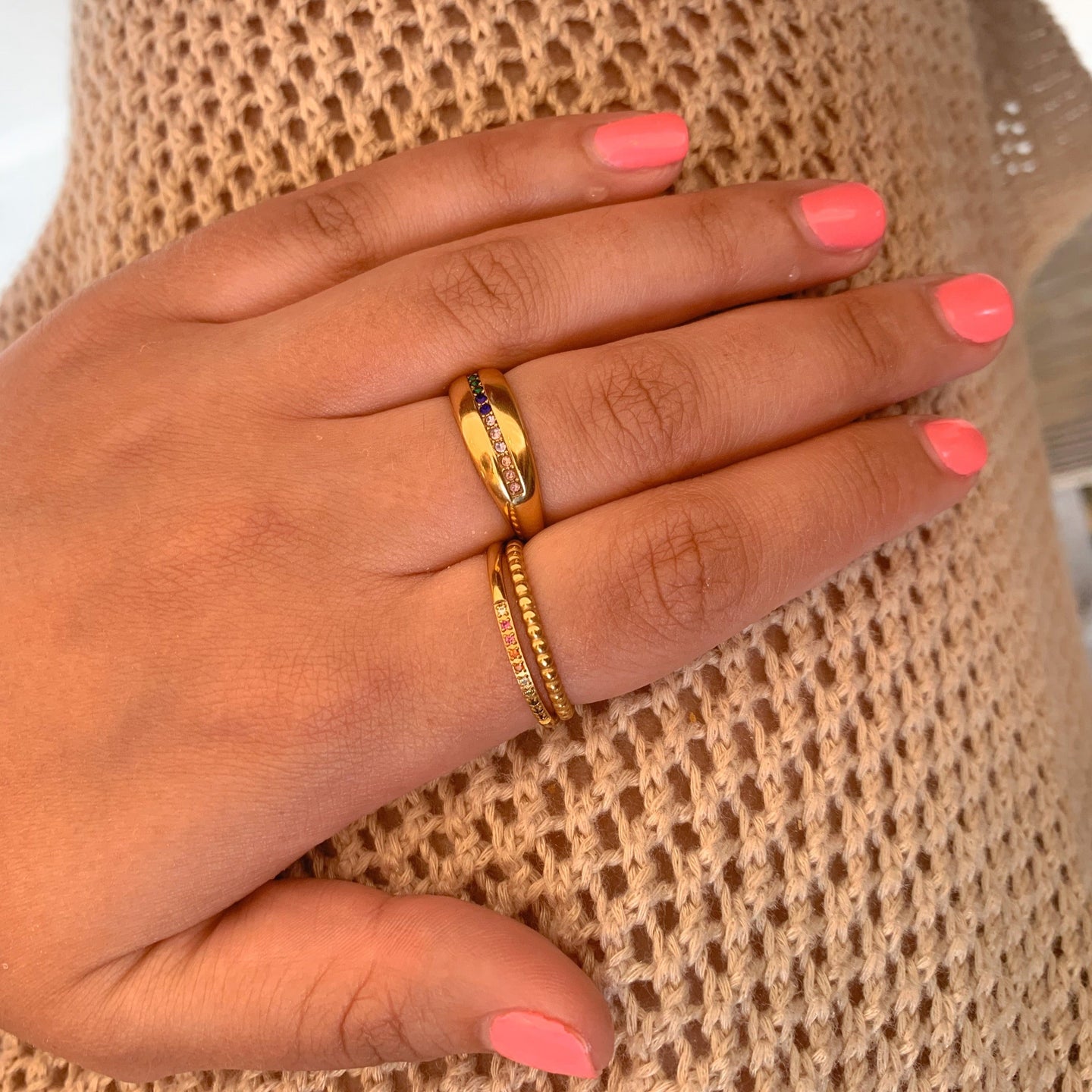DRIP JEWELRY Rings Rainbow Dainty Ring (size 5-10)