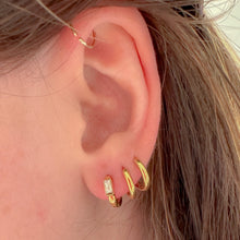 Load image into Gallery viewer, DRIP JEWELRY tiny baguette huggies
