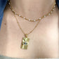 DRIP JEWELRY Curb and White Enamel Necklace