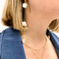 DRIP JEWELRY Curb and White Enamel Necklace