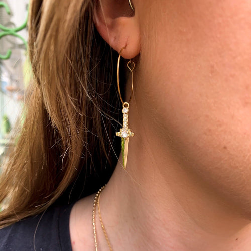 DRIP JEWELRY EARRINGS Dagger Hoops