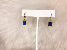 Load image into Gallery viewer, DRIP JEWELRY Earrings Sapphire Blue rec drop earrings : more color options!
