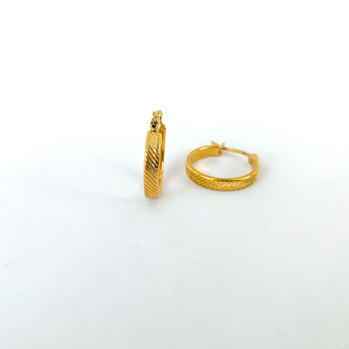 Drip Jewelry Earrings Textured Stripey Hoops