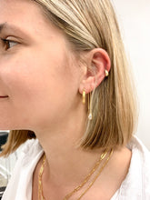 Load image into Gallery viewer, Drip Jewelry Earrings Textured Stripey Hoops
