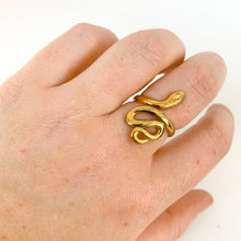 Load image into Gallery viewer, DRIP JEWELRY Gold Snake Ring - Adjustable
