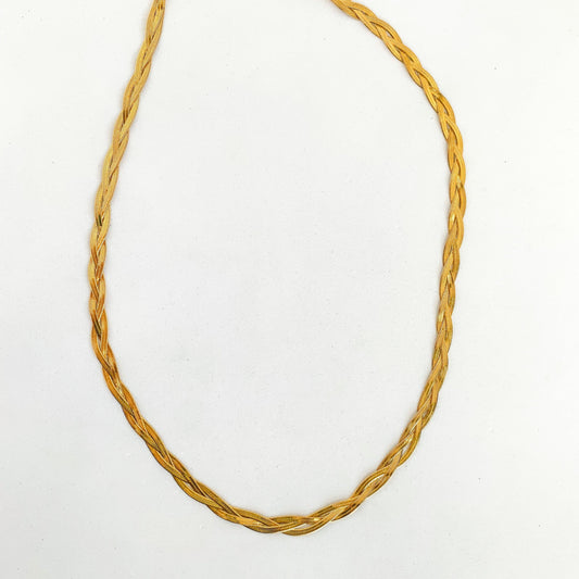 Drip Jewelry necklace Triple Braided Herringbone Necklace