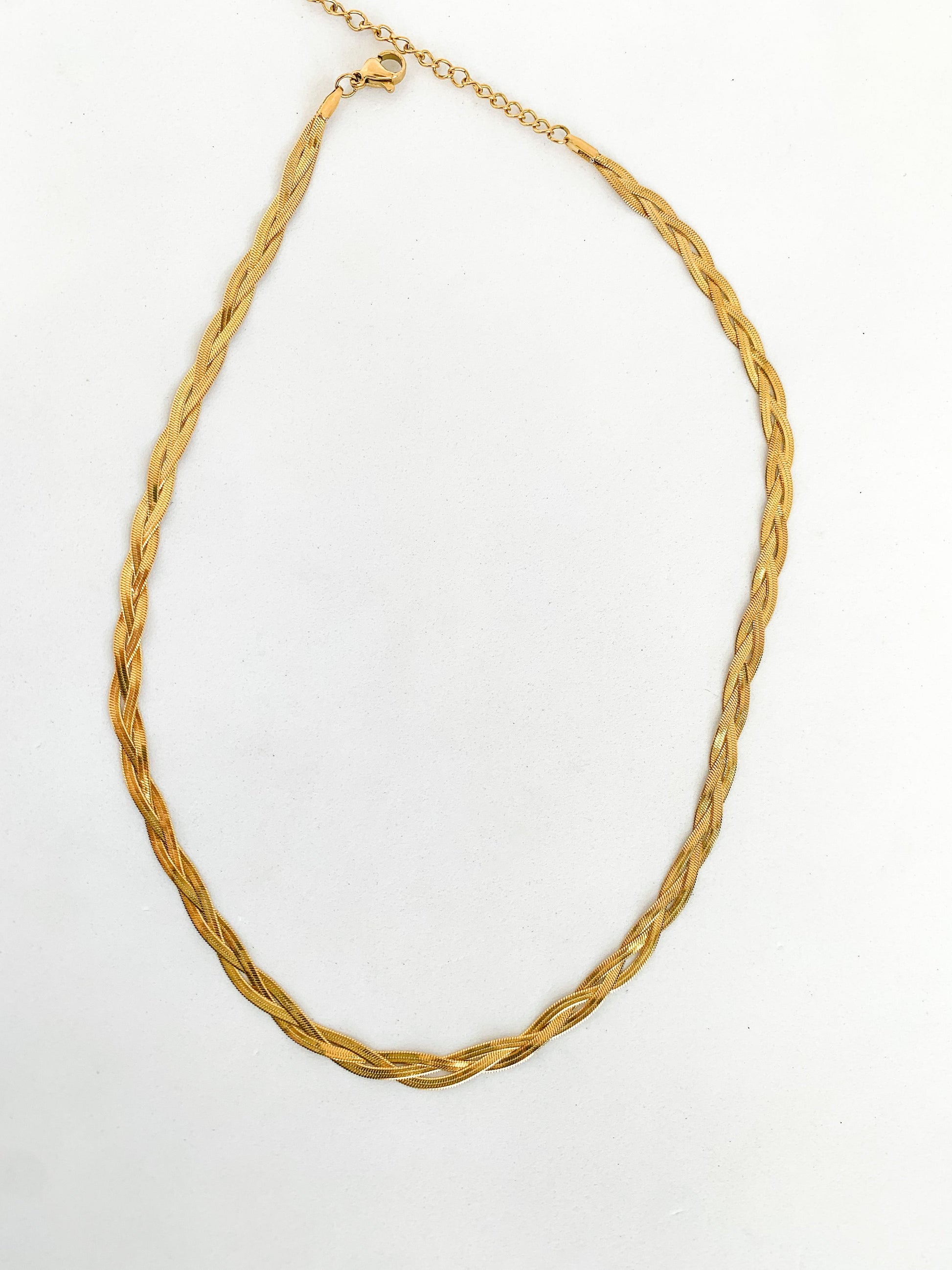 Drip Jewelry necklace Triple Braided Herringbone Necklace