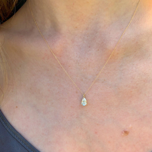 DRIP JEWELRY Necklaces 14k Gold Moissanite Necklace