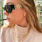 DRIP JEWELRY NECKLACES Curb Pearl Station Necklace