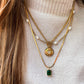 DRIP JEWELRY NECKLACES Curb Pearl Station Necklace