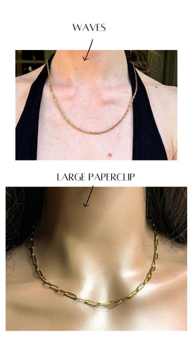 DRIP JEWELRY Necklaces large paperclip NEW LAYERING CHAINS : added even more styles