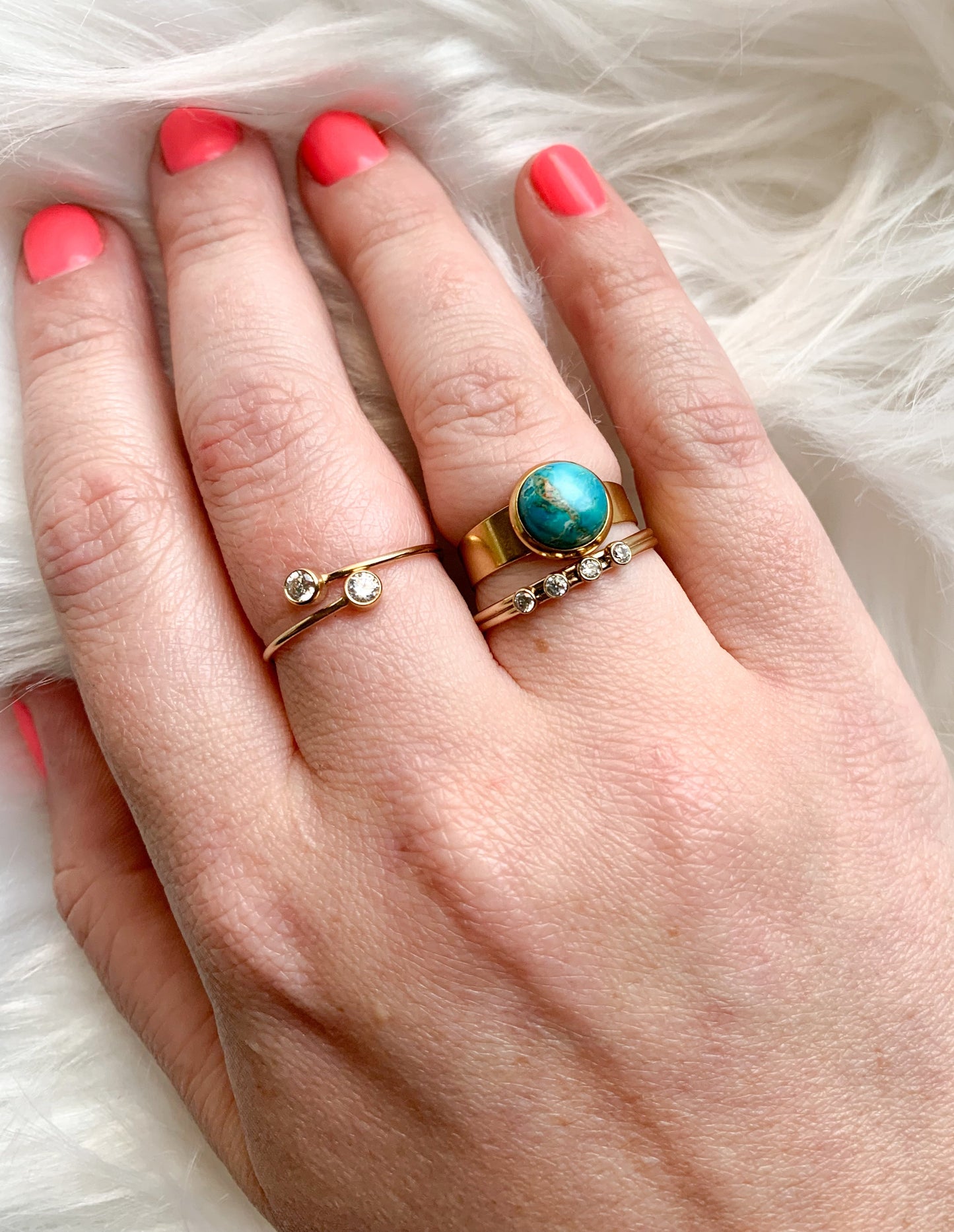 DRIP JEWELRY Rings 2 stone ring