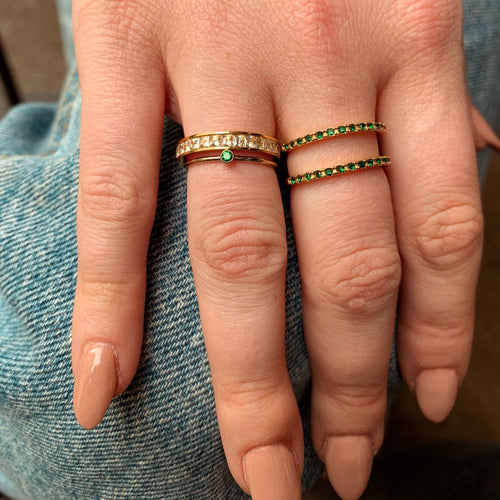 DRIP JEWELRY rings Emerald Infinity Ring