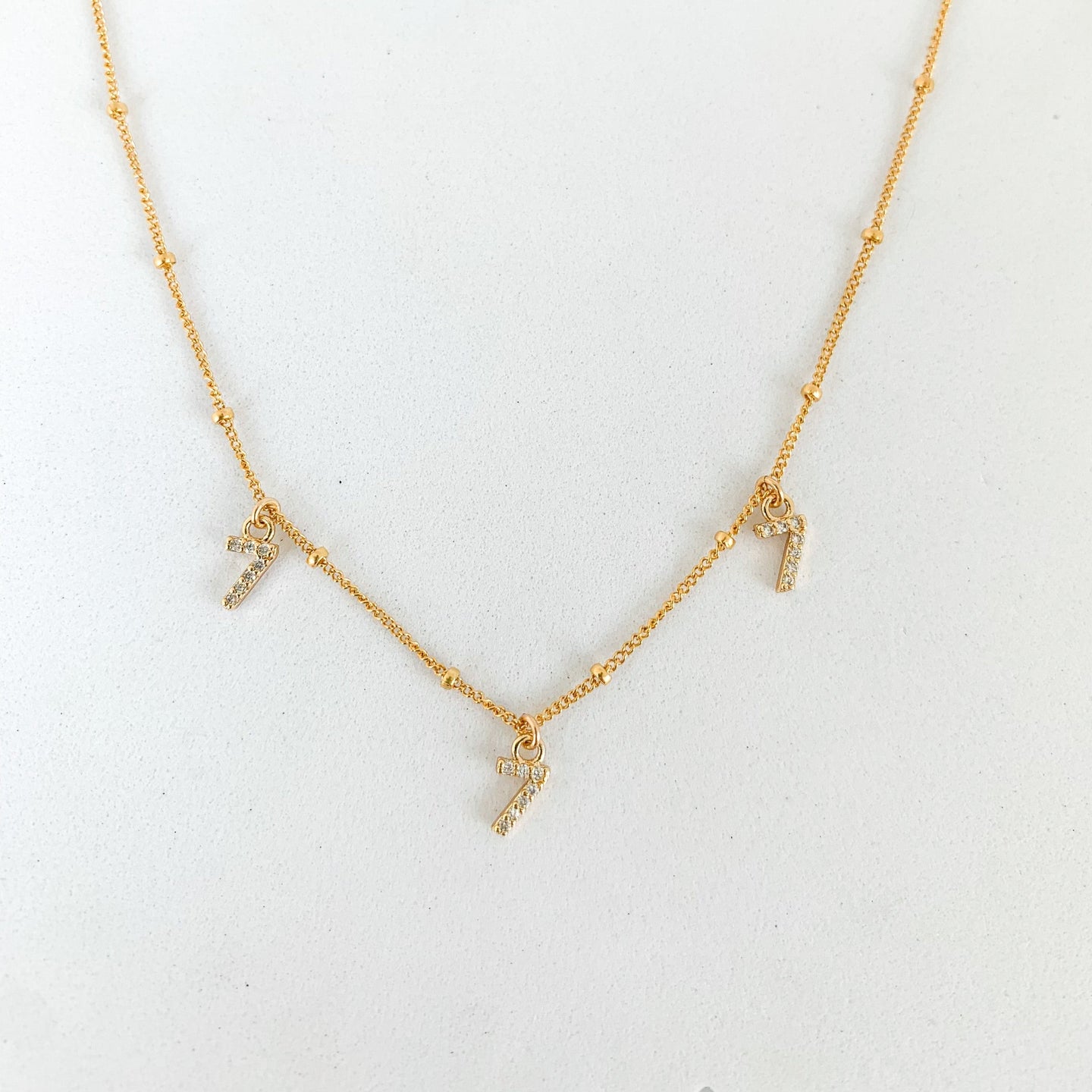 DRIP JEWELRY Sparkle Number Necklace