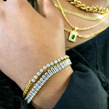 Load image into Gallery viewer, DRIP JEWELRY Tennis Baguette Bracelet (adjustable)
