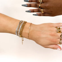 Load image into Gallery viewer, DRIP JEWELRY Tennis Baguette Bracelet (adjustable)
