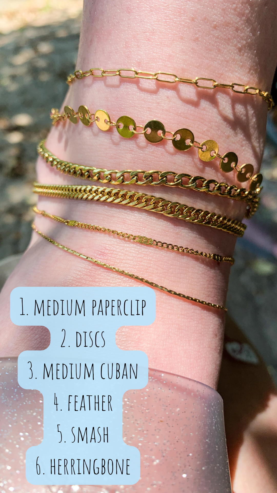 DRIP JEWELRY Discs Water-Proof Anklets